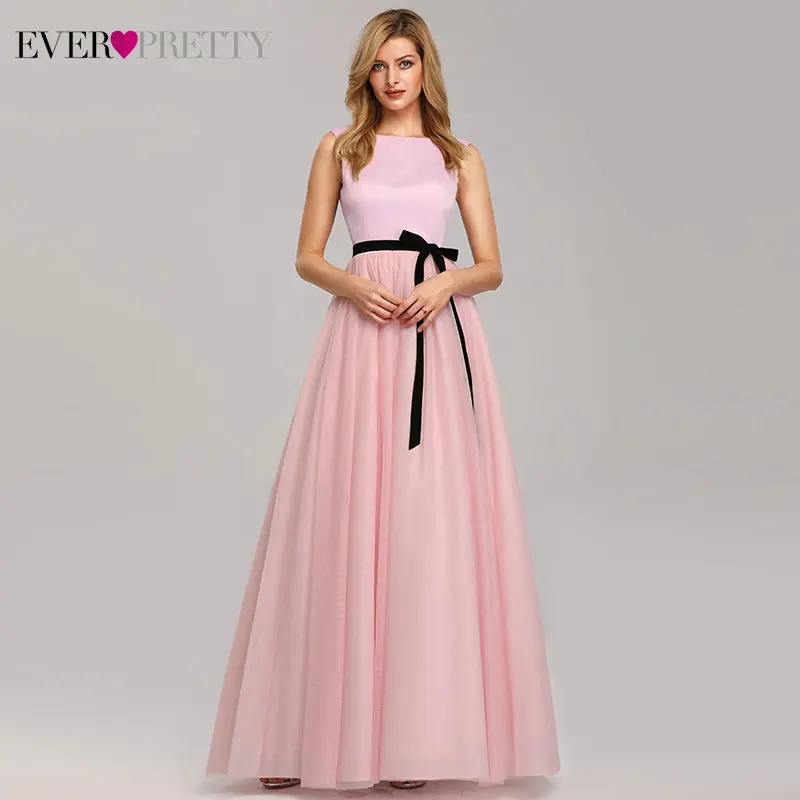 Elegant Pink Prom Dresses Long Ever Pretty Sleeveless O-Neck A-Line Sashes Sexy Backless Prom Gowns Vestidos De Fiesta De Noche
Elegant Pink Prom Dresses Long Ever Pretty Sleeveless O-Neck A-Line Sashes Sexy Backless Prom Gowns Vestidos De Fiesta De Noche