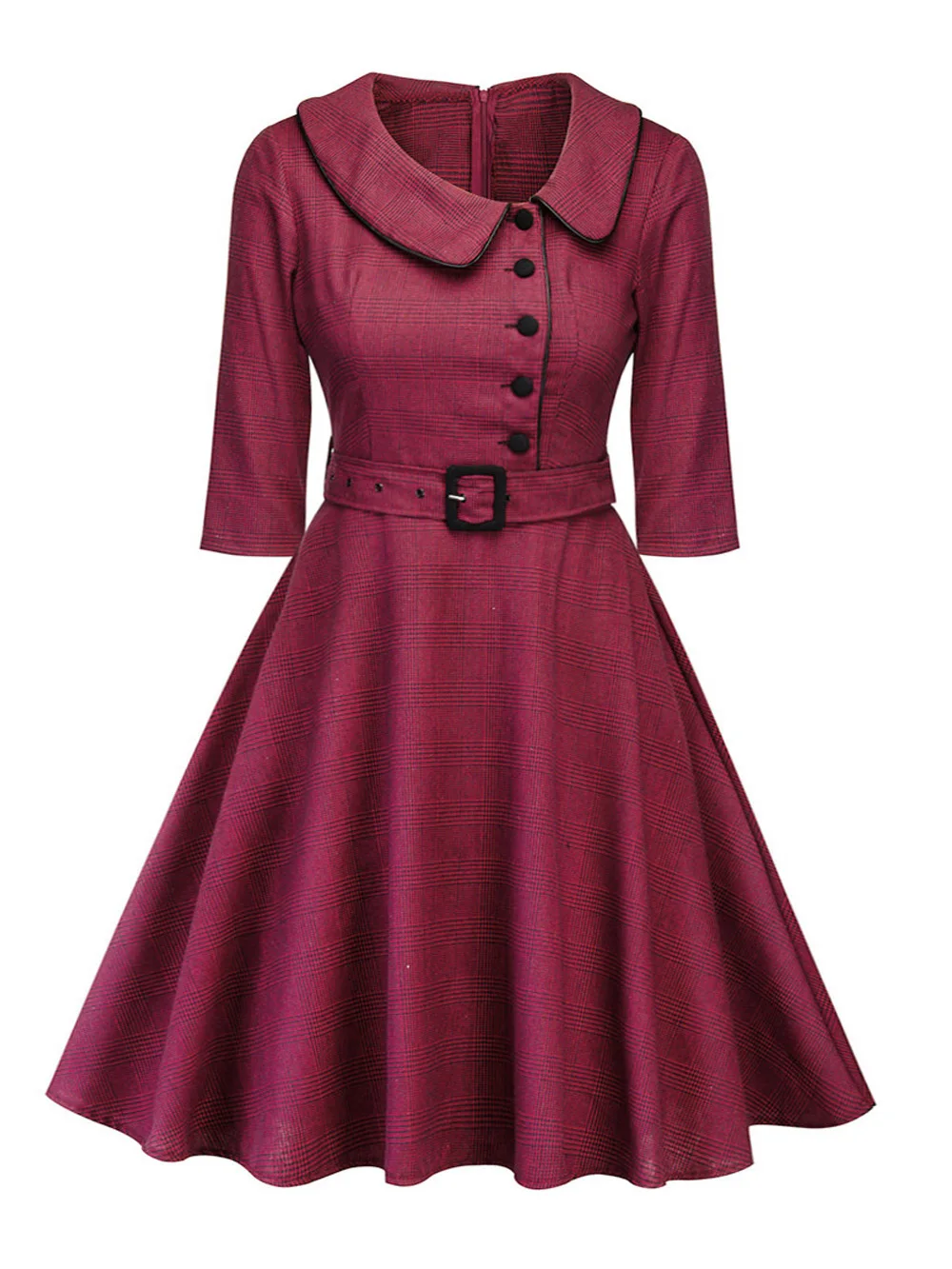 Wipalo Plus Size Plaid Belted A Line Dress Women Clothing Vintage Peter Pan Collar 3/4 Sleeves Party Dress 2019 Ladies Dresses
Wipalo Plus Size Plaid Belted A Line Dress Women Clothing Vintage Peter Pan Collar 3/4 Sleeves Party Dress 2019 Ladies Dresses