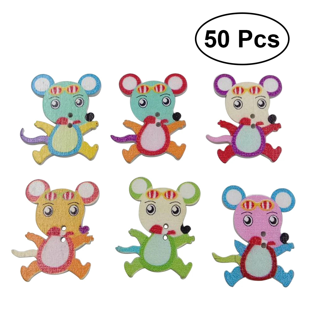 50pcs Buttons Lovely Mouse Animal Pattern Printed DIY Wooden Buttons Press Studs Snaps (Assorted Color)
50pcs Buttons Lovely Mouse Animal Pattern Printed DIY Wooden Buttons Press Studs Snaps (Assorted Color)