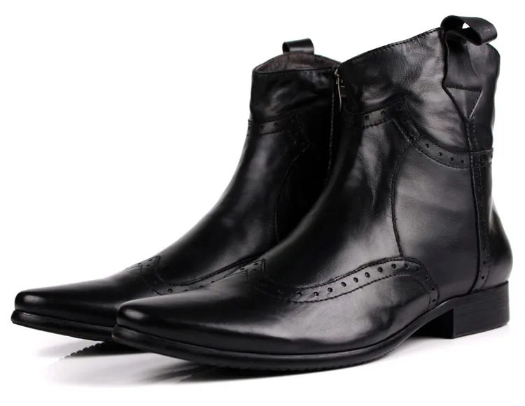 Fashion Black / Brown Tan Pointed Toe Motorcycle Boots Mens Cowboy Boots Genuine Leather Boots Man Ankle Boots
Fashion Black / Brown Tan Pointed Toe Motorcycle Boots Mens Cowboy Boots Genuine Leather Boots Man Ankle Boots