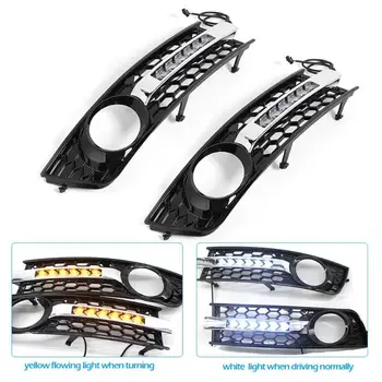 VODOOL 2Pcs Front Bumper Fog Light Grilles Cover Flowing LED Amber Turn Signal Lamp White DRL Daytime Running Light For Audi A4
VODOOL 2Pcs Front Bumper Fog Light Grilles Cover Flowing LED Amber Turn Signal Lamp White DRL Daytime Running Light For Audi A4