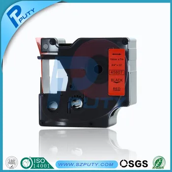 PUTY 5PCS Compatible Dymo D1 19mm Label Tape 45807 Black on red Label Ribbons for Dymo Label Manager 160 280 210
PUTY 5PCS Compatible Dymo D1 19mm Label Tape 45807 Black on red Label Ribbons for Dymo Label Manager 160 280 210