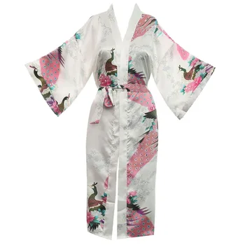 White New Home Wear Classic Bride Wedding Robes Dress Satin Female Nightwear Kimono Robe Bath Gowns Oversize Women Party Gown
White New Home Wear Classic Bride Wedding Robes Dress Satin Female Nightwear Kimono Robe Bath Gowns Oversize Women Party Gown