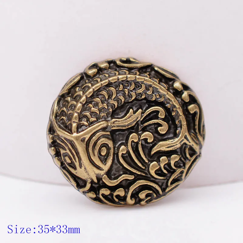 35*34MM 10PC WESTERN SOLID BRASS JAPAN KOI FISH LEATHER CRAFT DECORATION WORKING CONCHOS HORSE SADDLES SCREW BACK
35*34MM 10PC WESTERN SOLID BRASS JAPAN KOI FISH LEATHER CRAFT DECORATION WORKING CONCHOS HORSE SADDLES SCREW BACK