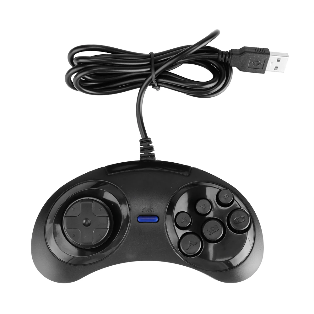 

For SEGA USB Classic Gamepad Mini USB Wired Gamepad Joystick 6 Buttons Gaming Joystick Holder for PC MAC Mega Drive Controllers