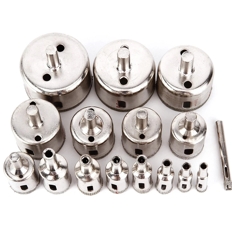 16pcs/set 6-50mm Diamond Holesaw Set Hole Saw Cutter for Tile Glass Marble Ceramic
16pcs/set 6-50mm Diamond Holesaw Set Hole Saw Cutter for Tile Glass Marble Ceramic