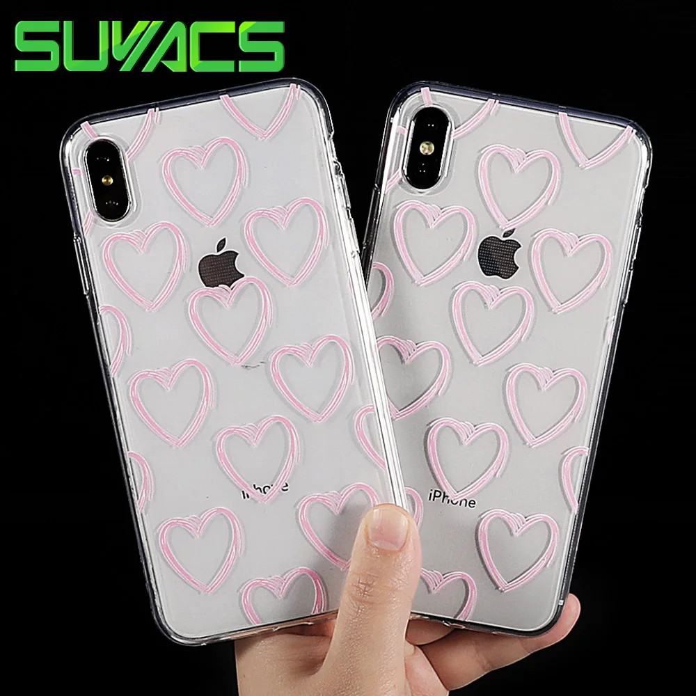 SUYACS Cute Transparent Loving Heart Phone Case For iPhone XS Max XR X 6 6S 7 8 Plus Full Body Soft TPU Phone Back Cover Gift
SUYACS Cute Transparent Loving Heart Phone Case For iPhone XS Max XR X 6 6S 7 8 Plus Full Body Soft TPU Phone Back Cover Gift