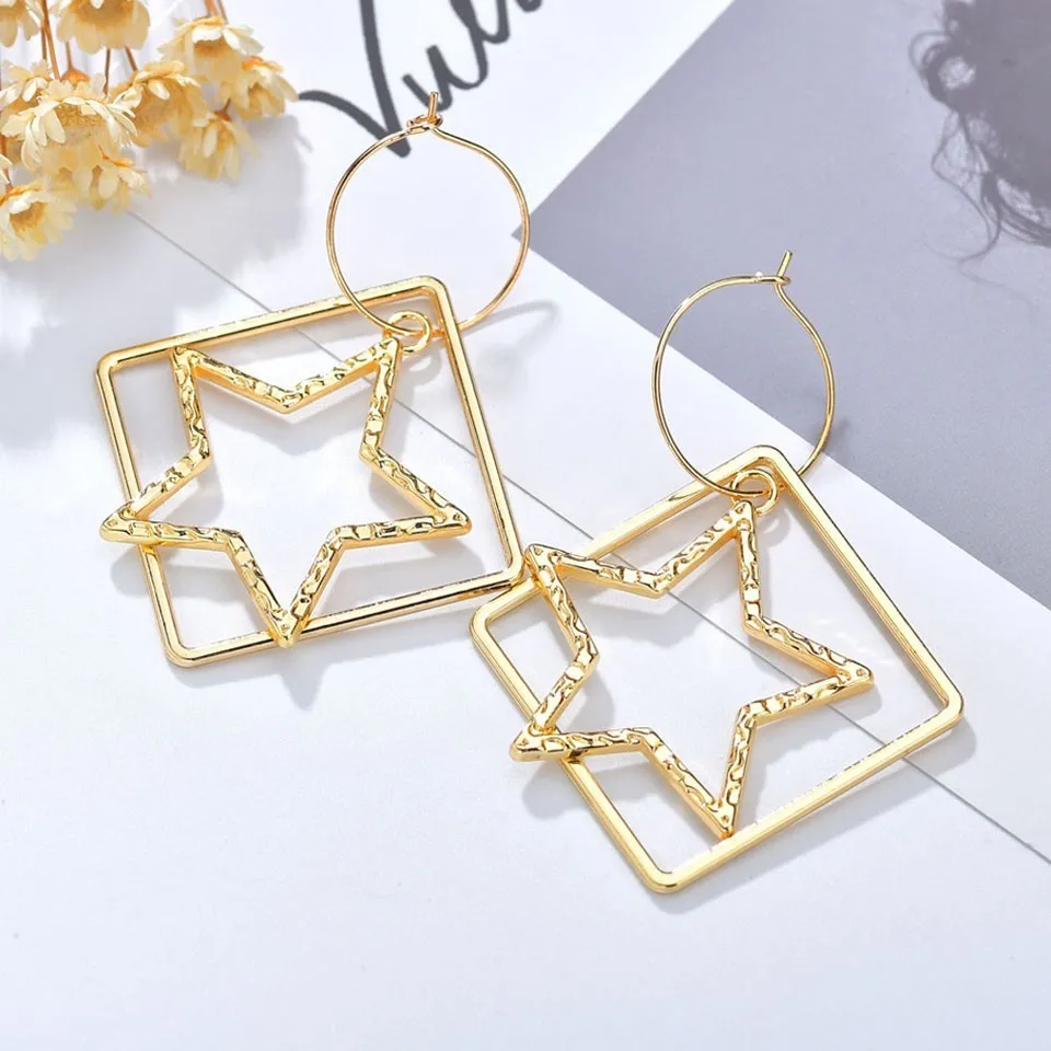 Minimalism Hollow Pentagram Drop Earrings For Women Girls Classic Style Anniversary Earrings Korean Fashion Gold Earrings
Minimalism Hollow Pentagram Drop Earrings For Women Girls Classic Style Anniversary Earrings Korean Fashion Gold Earrings