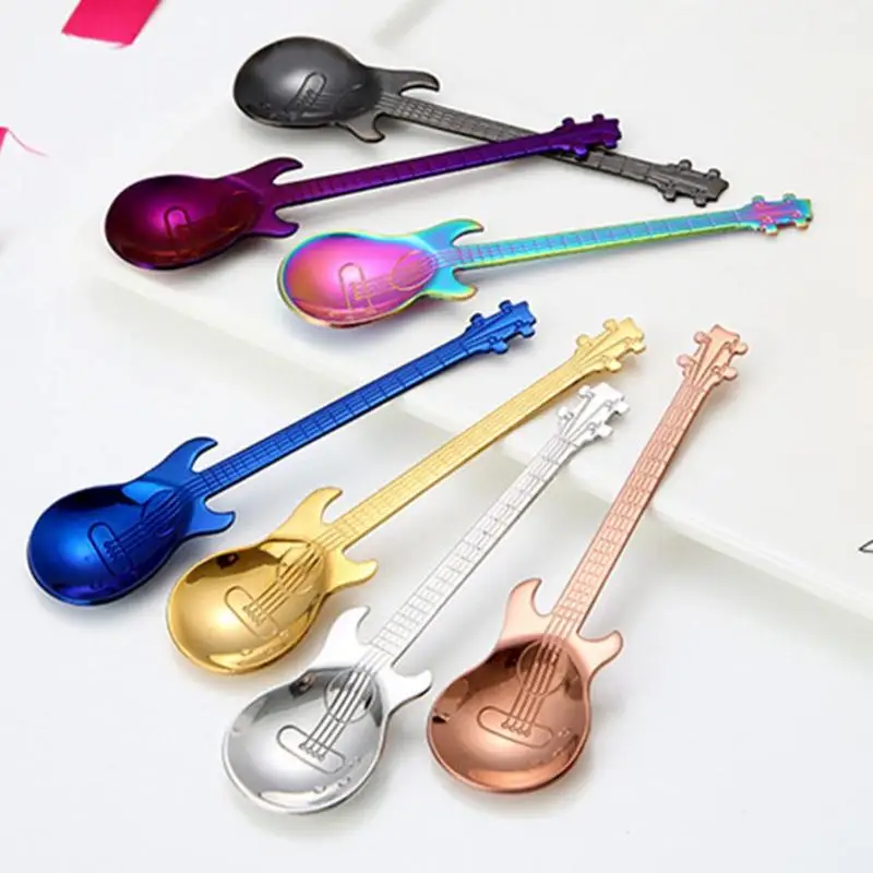 1PC Stainless Steel Guitar Spoon Milk Coffee Spoon Ice Cream Candy Teaspoon Kitchen Flatware Accessories dropshipping
1PC Stainless Steel Guitar Spoon Milk Coffee Spoon Ice Cream Candy Teaspoon Kitchen Flatware Accessories dropshipping