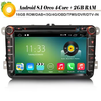 8" Android 8.1 Autoradio Sat Nav DAB+ DVD Radio GPS OBD Car Multimedia Player for VW Passat Golf Polo V 6R Scirocco Skoda Seat
8" Android 8.1 Autoradio Sat Nav DAB+ DVD Radio GPS OBD Car Multimedia Player for VW Passat Golf Polo V 6R Scirocco Skoda Seat