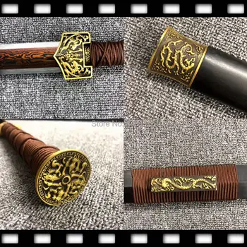 High-Grade Brass Fittings Chinese LongQuan Handmade KungFu Swords Red Damascus Steel Edge Sharp Han Dynasty Battle Sword Jian
High-Grade Brass Fittings Chinese LongQuan Handmade KungFu Swords Red Damascus Steel Edge Sharp Han Dynasty Battle Sword Jian