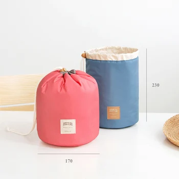 Waterproof Portable Travel Bag Makeup Storage Bag High Capacity Cylinder Shaped Drawstring Pouch Cosmetic Pocket Oxford Cloth
Waterproof Portable Travel Bag Makeup Storage Bag High Capacity Cylinder Shaped Drawstring Pouch Cosmetic Pocket Oxford Cloth