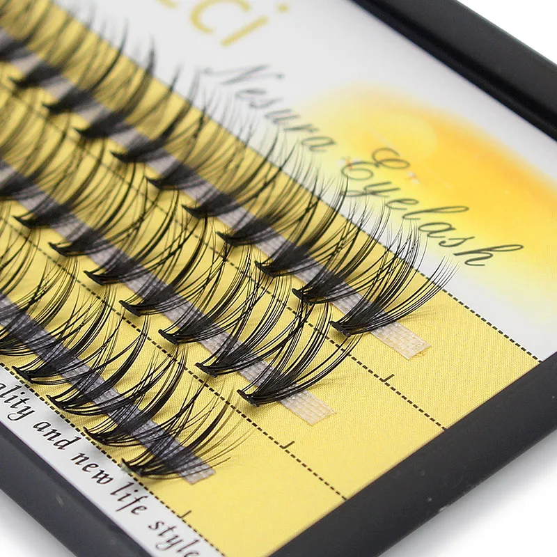 

Kimcci 60 Bundles Mink Eyelash Extension Natural 3D Russian Volume Faux Eyelashes Individual 20D Cluster Lashes Makeup Cilia TOP