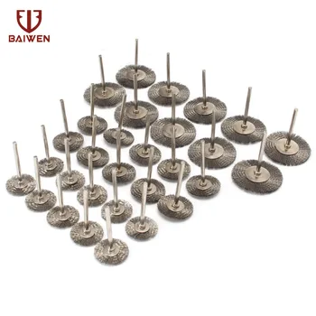 30Pcs 22-38mm Stainless Steel Wire Brush T Type Grinding Polishing Rotary Tool Grinder Mini Drill 3mm Shank
30Pcs 22-38mm Stainless Steel Wire Brush T Type Grinding Polishing Rotary Tool Grinder Mini Drill 3mm Shank