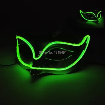 Romantic Venetian Style Neon Led Strip Zorro Fox Face Anonymous EL Wire Thread Twinkle Ball Dance Mask for Concert Festival Gala
Romantic Venetian Style Neon Led Strip Zorro Fox Face Anonymous EL Wire Thread Twinkle Ball Dance Mask for Concert Festival Gala