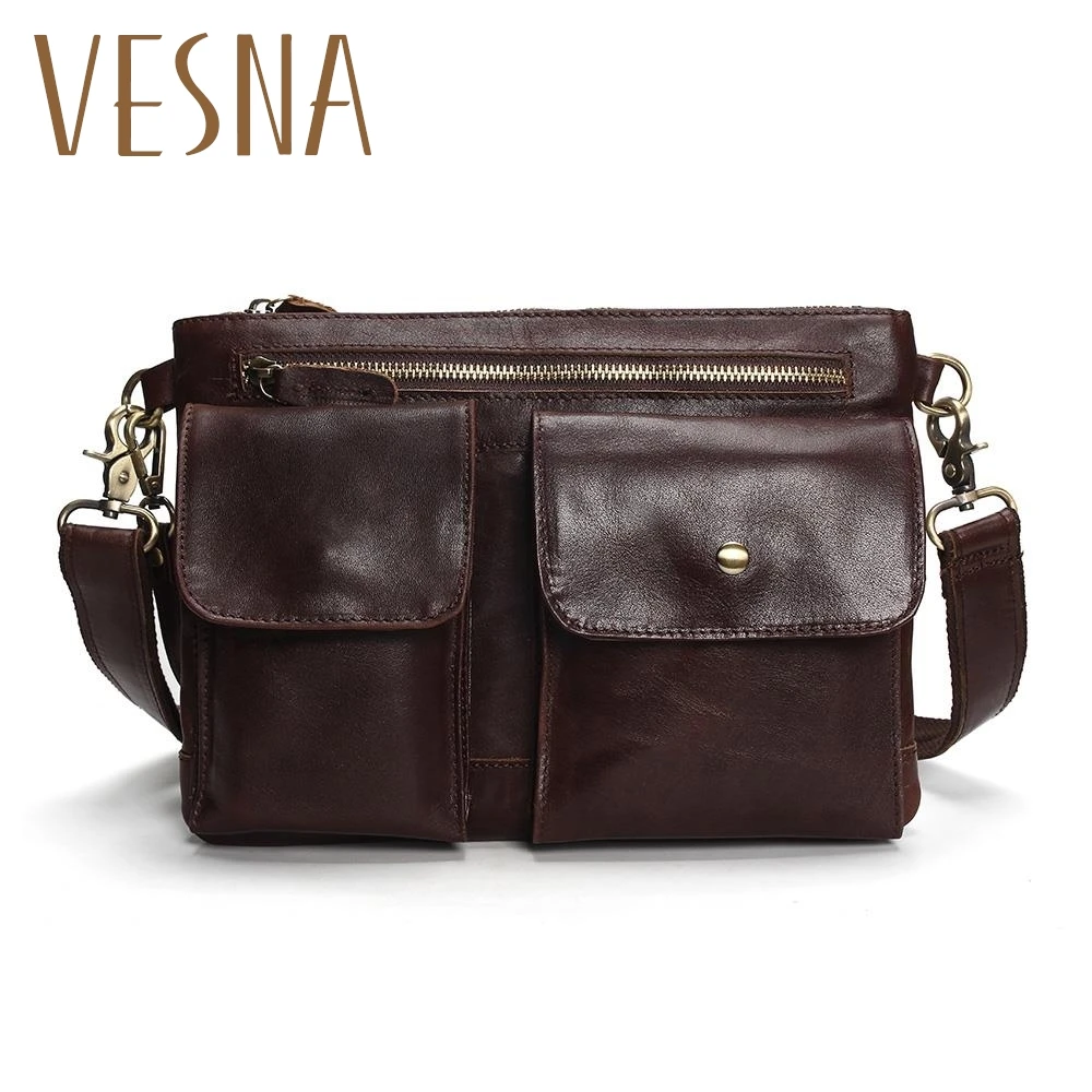 Vesna 2019 New Arrival Men's Shoulder Bag Satchel Genuine Cowhide Leather Messenger Bags For Men Rugged Portfolio
Vesna 2019 New Arrival Men's Shoulder Bag Satchel Genuine Cowhide Leather Messenger Bags For Men Rugged Portfolio