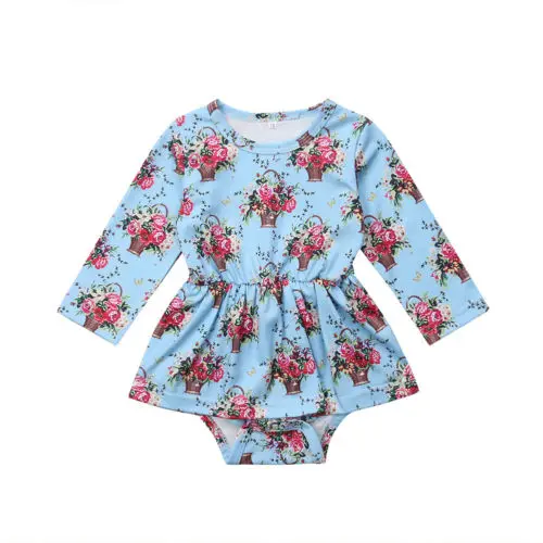 2018 New Fashion Newborn Baby Girls Spring Autumn Cotton Blend Long Sleeve Blue Floral Bodysuit Outfits Clothes Sets
2018 New Fashion Newborn Baby Girls Spring Autumn Cotton Blend Long Sleeve Blue Floral Bodysuit Outfits Clothes Sets