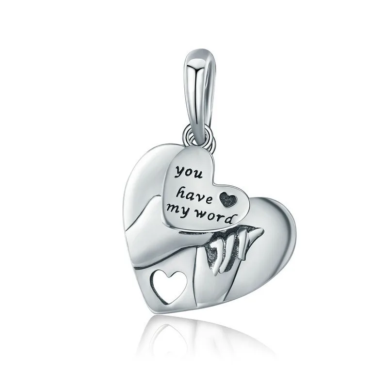 Authentic 925 Sterling Silver Classic Heart Promised Hand Pendant Charm Fit Women Charm Bracelet Necklace Jewelry Scc271 BAMOER
Authentic 925 Sterling Silver Classic Heart Promised Hand Pendant Charm Fit Women Charm Bracelet Necklace Jewelry Scc271 BAMOER