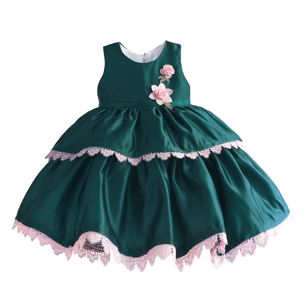 2019 Summer Chest Flower Baby girl party wedding Dress Satin Pure Cotton Vest Princess Dress Green birthday full dress
2019 Summer Chest Flower Baby girl party wedding Dress Satin Pure Cotton Vest Princess Dress Green birthday full dress