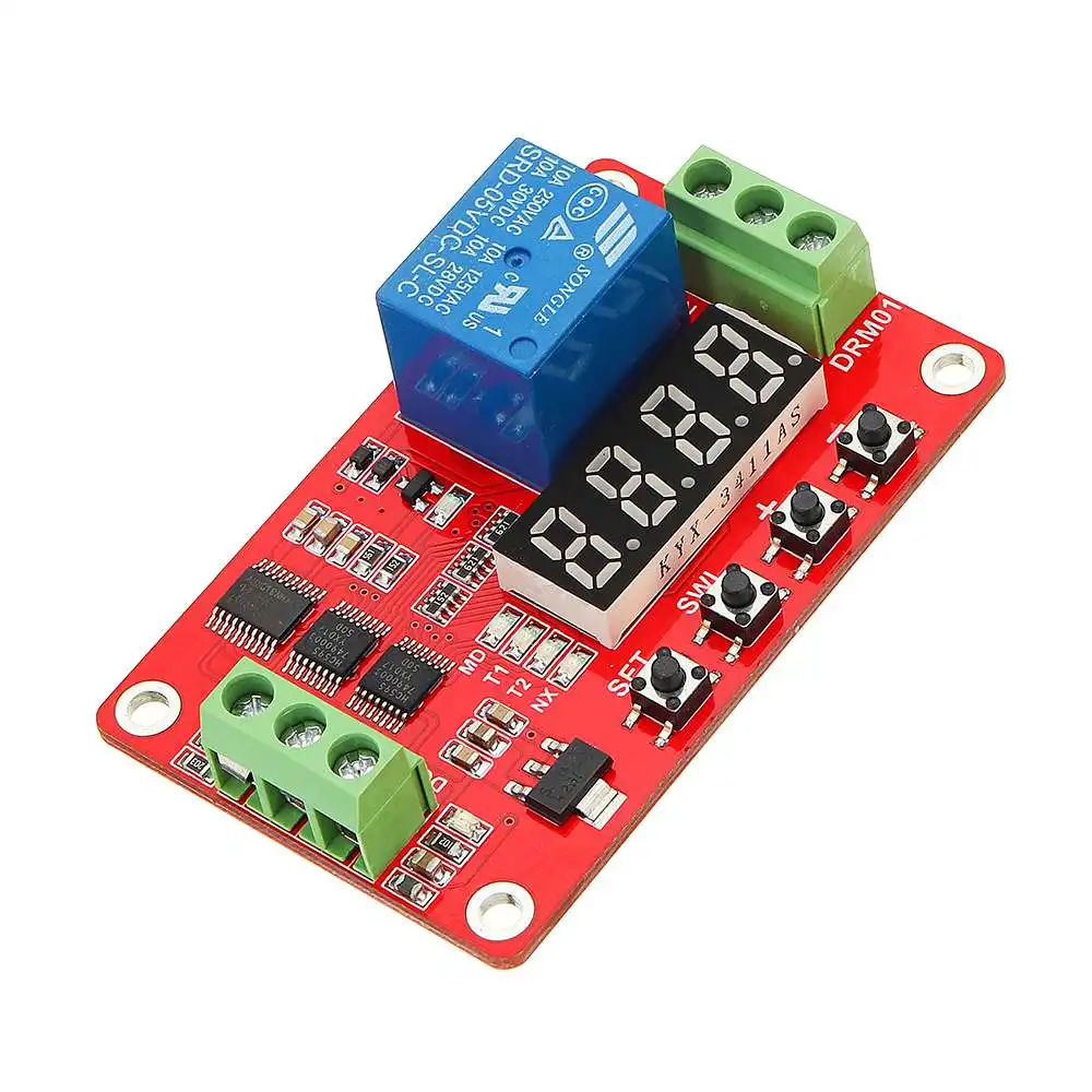 NEW DC 5V Multifunctional Relay Module With LED Display Delay /Self Lock / Cycle / Timing
NEW DC 5V Multifunctional Relay Module With LED Display Delay /Self Lock / Cycle / Timing