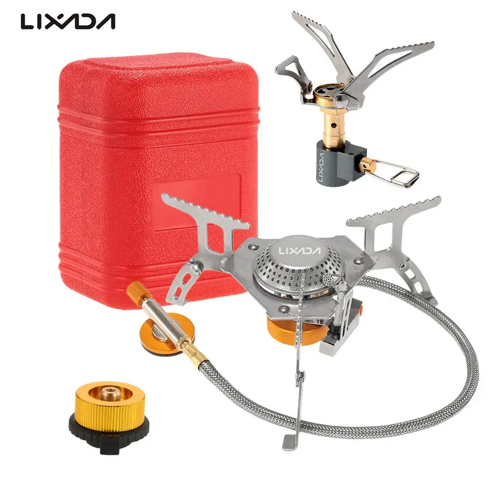 Lixada 3000W Outdoor Camping Stove Cookware Set Portable Folding Mini Pocket Stove Split Burner with Gas Conversion Head Adapter
Lixada 3000W Outdoor Camping Stove Cookware Set Portable Folding Mini Pocket Stove Split Burner with Gas Conversion Head Adapter