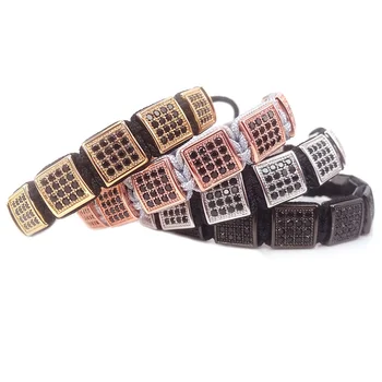 New Brand fashion Square Bracelets,Micro Pave CZ box bracelet Mens Womens Braiding Macrame Bracelet watch wild Jewelry good gift
New Brand fashion Square Bracelets,Micro Pave CZ box bracelet Mens Womens Braiding Macrame Bracelet watch wild Jewelry good gift