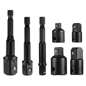 3Pcs Hexagon Space For Adaptor Socket Adaptor Socket Spanner 1/4", 1/2", 3/8 Socket Adapter And 4Pcs 1/4 To 3/8 X 3/8 To 1/4 I 
3Pcs Hexagon Space For Adaptor Socket Adaptor Socket Spanner 1/4", 1/2", 3/8 Socket Adapter And 4Pcs 1/4 To 3/8 X 3/8 To 1/4 I