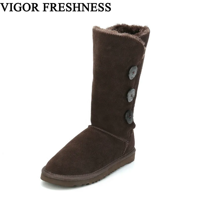 VIGOR FRESHNESS Women Boots Winter Shoes Woman Fur Australian Style Boots Mid Calf Snow Boots Genuine Leather Buckle SN53
VIGOR FRESHNESS Women Boots Winter Shoes Woman Fur Australian Style Boots Mid Calf Snow Boots Genuine Leather Buckle SN53