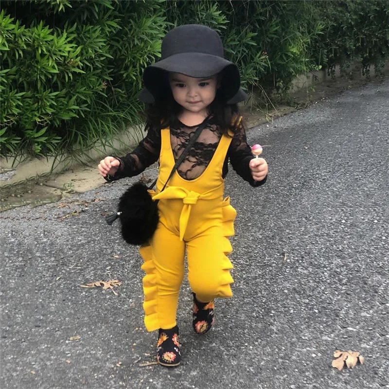 Yellower 0-5T Baby Girls Overalls Summer Ruffles Strapless Solid Waist Lace Up Slim Long Pants Newborn Kids Trousers Clothing
Yellower 0-5T Baby Girls Overalls Summer Ruffles Strapless Solid Waist Lace Up Slim Long Pants Newborn Kids Trousers Clothing