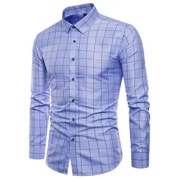 Fashion Men Luxury Casual Stylish Slim Shirts Fit Long Sleeve Casual Plaid Fashion Men's V Neck Shirts Tops
Fashion Men Luxury Casual Stylish Slim Shirts Fit Long Sleeve Casual Plaid Fashion Men's V Neck Shirts Tops