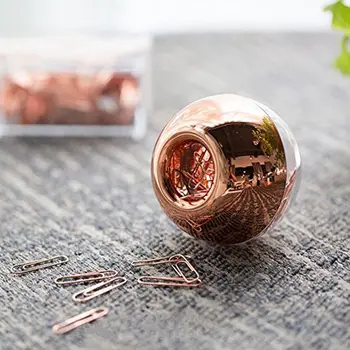 100 Paper Clips in Rose Gold Magnetic Clip Dispenser, Rose Gold Paper Clips Holder, 28mm, Rose Gold, 100 Clips Per Box
100 Paper Clips in Rose Gold Magnetic Clip Dispenser, Rose Gold Paper Clips Holder, 28mm, Rose Gold, 100 Clips Per Box
