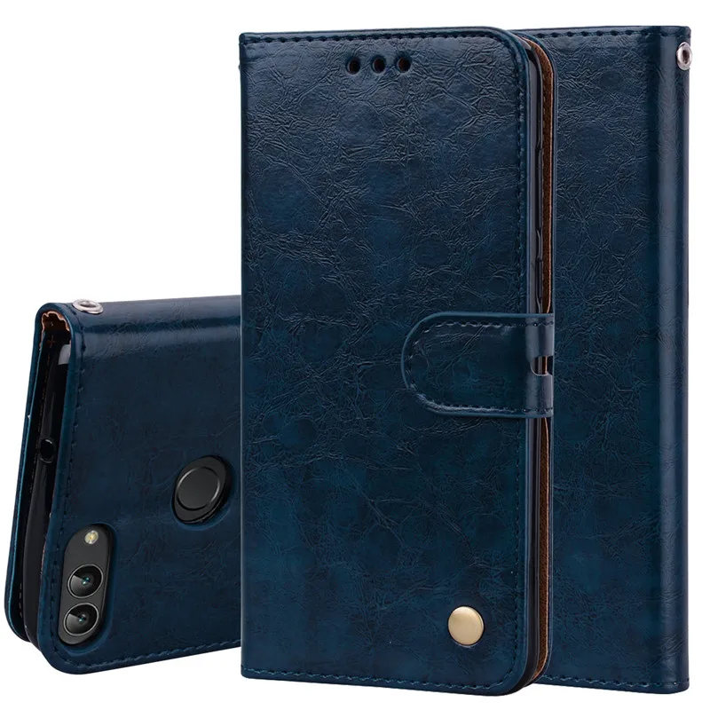 Флип кожаный чехол huawei Enjoy 7 S для Coque Чехол P Smart Cover Роскошный кошелек подставка