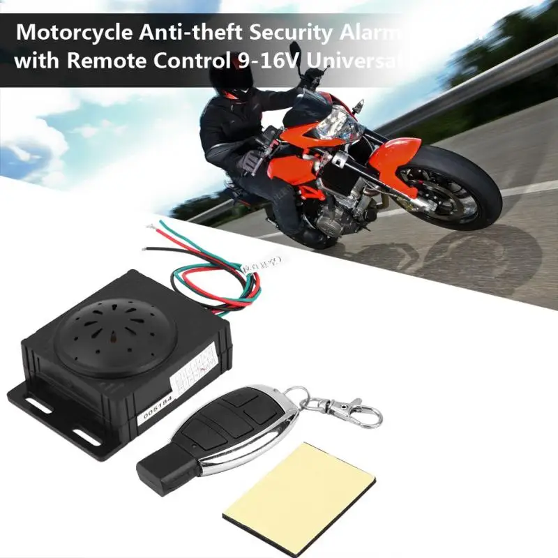 Motorcycle Anti-theft Security Alarm System with Remote Control 9-16V Universal for most motorcycles with 9-16V rated voltage
Motorcycle Anti-theft Security Alarm System with Remote Control 9-16V Universal for most motorcycles with 9-16V rated voltage