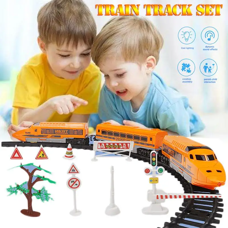 Electric Light Music Track Train Puzzle Assembly Toys Power Lighting Music High Speed Train Track Set For Kid Birthday Gift
Electric Light Music Track Train Puzzle Assembly Toys Power Lighting Music High Speed Train Track Set For Kid Birthday Gift