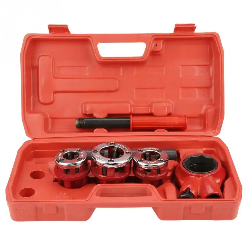 Dies Manual Plumber Pipe Threading Kit 1/2" 3/4" 1" 1-1/4" Threader Tool Alloy steel Threading Die
Dies Manual Plumber Pipe Threading Kit 1/2" 3/4" 1" 1-1/4" Threader Tool Alloy steel Threading Die