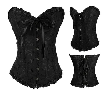 Women Sexy Plus Size Lingerie Overbust Corset Bustier G-String Floral Brocade Body Shaper
Women Sexy Plus Size Lingerie Overbust Corset Bustier G-String Floral Brocade Body Shaper