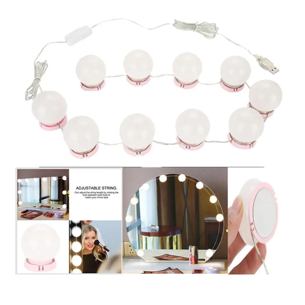 USB Charging Adjustable Brightness Makeup Mirror LED Brightness, Hidden Wiring Bulb Manual Set (10 Bulbs) Home
USB Charging Adjustable Brightness Makeup Mirror LED Brightness, Hidden Wiring Bulb Manual Set (10 Bulbs) Home