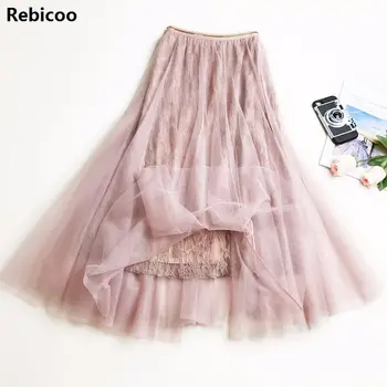 Summer Lace Tulle Skirt Women's Midi High Waist Slim Skirt Puffy Pleated Skirt
Summer Lace Tulle Skirt Women's Midi High Waist Slim Skirt Puffy Pleated Skirt