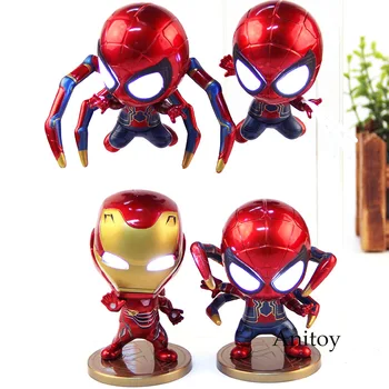 Marvel Avengers Infinity War Spiderman Iron Spider Ironman Iron Man Action Figure Bobble Head Toys with LED Light 4pcs/set
Marvel Avengers Infinity War Spiderman Iron Spider Ironman Iron Man Action Figure Bobble Head Toys with LED Light 4pcs/set