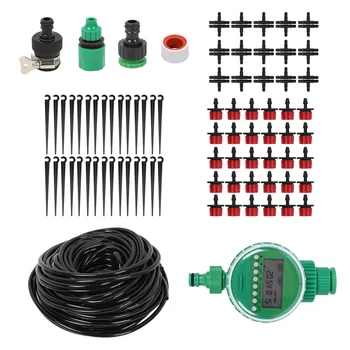 25M DIY Drip Irrigation Kit with Timer Garden Dripping Tools Set Durable Home Garden Irrigation Watering Kit Set
25M DIY Drip Irrigation Kit with Timer Garden Dripping Tools Set Durable Home Garden Irrigation Watering Kit Set
