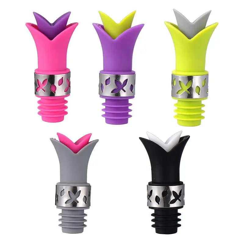 Lily Flower Wine Pourer Sealing Bottle Cap Color Fresh Wine Keep Bottle Pourer Cork Silicone Topper Spout Plug Cap Seal Stoppeer
Lily Flower Wine Pourer Sealing Bottle Cap Color Fresh Wine Keep Bottle Pourer Cork Silicone Topper Spout Plug Cap Seal Stoppeer