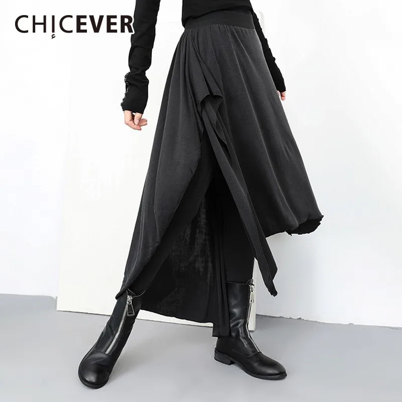 CHICEVER 2019 Spring Patchwork Trouser For Women Elastic High Waist Loose Oversize Black Irregular Skirt Pant Female Fashion New
CHICEVER 2019 Spring Patchwork Trouser For Women Elastic High Waist Loose Oversize Black Irregular Skirt Pant Female Fashion New