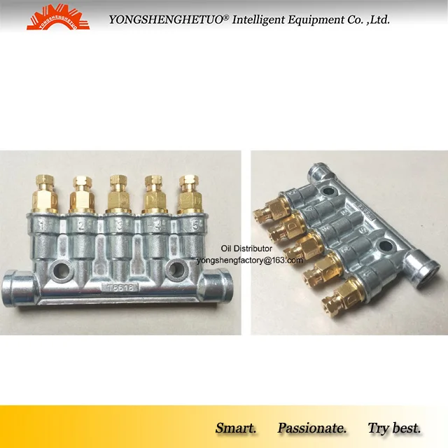 Haitian dedicated OIL distributor Pressurized detective volumetric separator valve lubrication divider 5outlets T8618
Haitian dedicated OIL distributor Pressurized detective volumetric separator valve lubrication divider 5outlets T8618