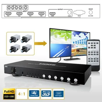 Koqit HDMI 4x1 Quad Picture Screen Split Switch Multi-viewer Seamless Switcher Digital Audio LPCM DTS PC RS232 Control IR Remote
Koqit HDMI 4x1 Quad Picture Screen Split Switch Multi-viewer Seamless Switcher Digital Audio LPCM DTS PC RS232 Control IR Remote