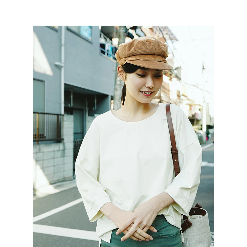 INMAN 2019 Spring New Arrival Solid Color All Matched Literary Casual Loose Women T-Shirt
INMAN 2019 Spring New Arrival Solid Color All Matched Literary Casual Loose Women T-Shirt