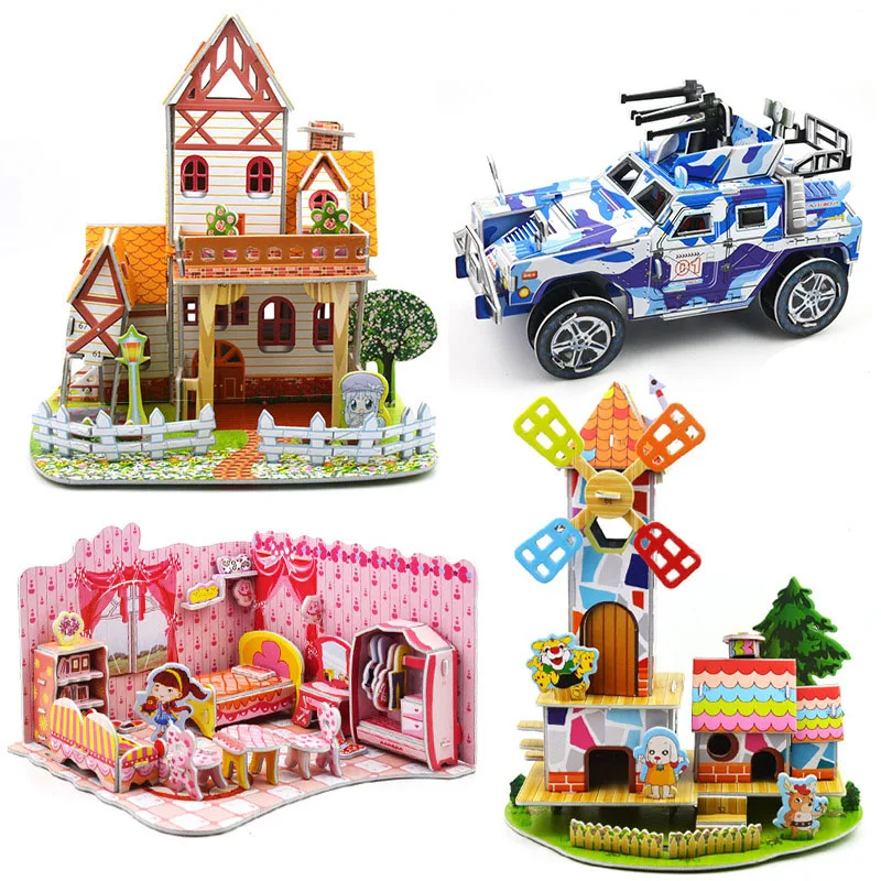 3D DIY Puzzle Jigsaw Model Cartoon Castle House Aircraft Assembly Doll Paper Froth For Kids Creative Gift Model Building Kits
3D DIY Puzzle Jigsaw Model Cartoon Castle House Aircraft Assembly Doll Paper Froth For Kids Creative Gift Model Building Kits