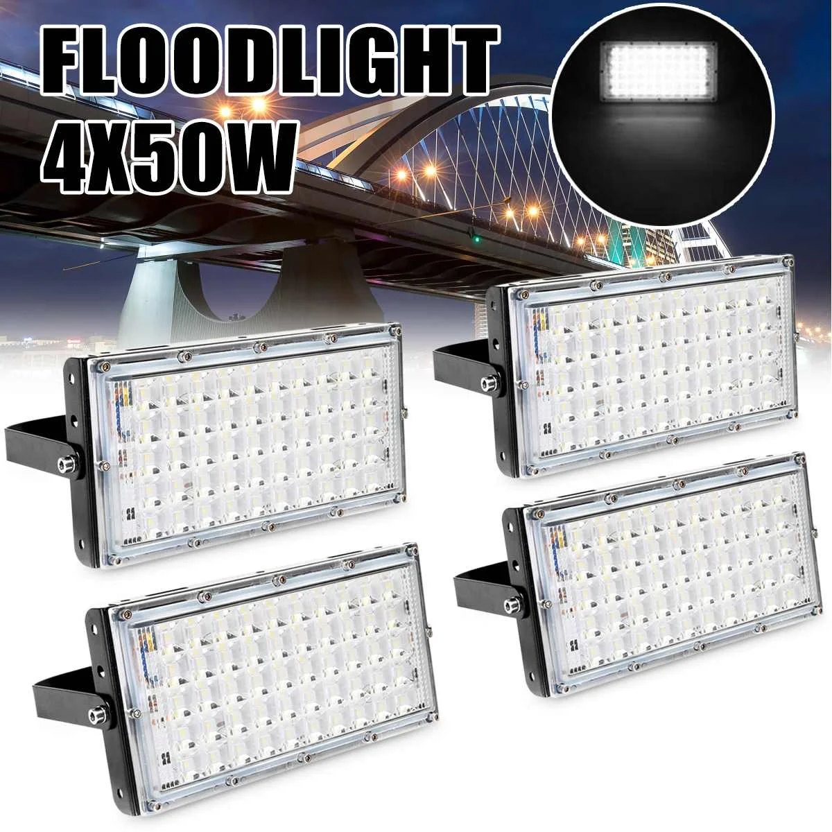 50W Black Shell LED Flood Light Waterproof White Light Landscape Garden Lamp for Outdoor AC185-265V
50W Black Shell LED Flood Light Waterproof White Light Landscape Garden Lamp for Outdoor AC185-265V