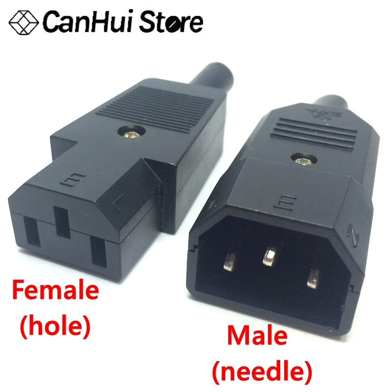 IEC Direct Plug Connector Male/Female 10A 250V Black Master Plug and Public Plug Removable Wire Power Connector 3pin AC Socket
IEC Direct Plug Connector Male/Female 10A 250V Black Master Plug and Public Plug Removable Wire Power Connector 3pin AC Socket