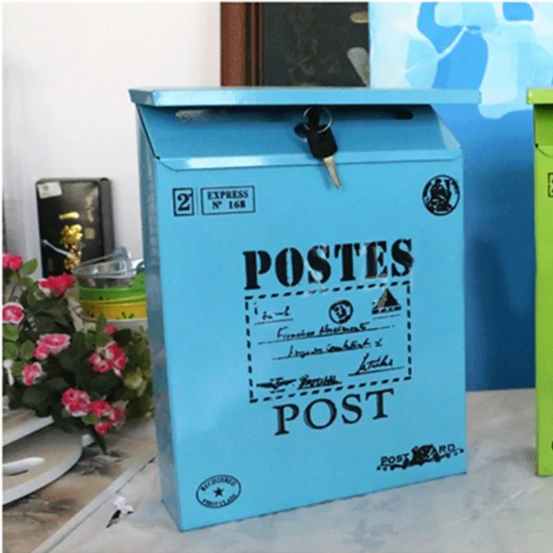 4 Colors Vintage Metal Mail Box Case Metal Tin Newspaper Letter Mailbox Waterproof Post Box Lockable Box Garden Ornament
4 Colors Vintage Metal Mail Box Case Metal Tin Newspaper Letter Mailbox Waterproof Post Box Lockable Box Garden Ornament