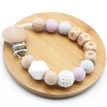 Personalized Name Silicone & Wood Pacifier Clip with Engraved Wood Letter, Soother Clips, Baby Shower Gifts, Attache Sucette
Personalized Name Silicone & Wood Pacifier Clip with Engraved Wood Letter, Soother Clips, Baby Shower Gifts, Attache Sucette